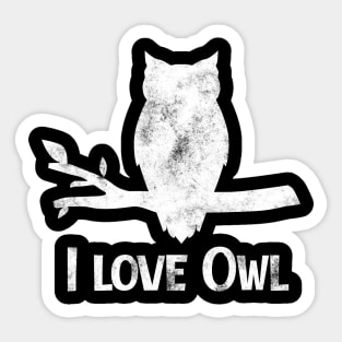 I Love Owl Sticker